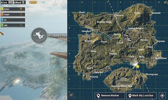 PUBG Mobile můžete hrát až ve čtyřčlenných týmech, na mapách, které znáte...