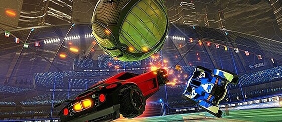 Auta v Rocket League předvádějí samé artistické kousky.