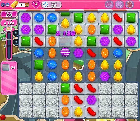 Náplň levelů je v Candy Crush Saga rozmanitá a neustále se střídá.