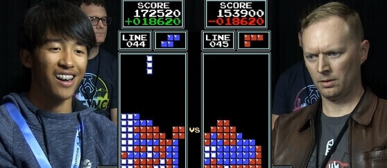 Classic Tetris World Championship 2018 - sledovat nasazení obou borců bylo skutečně napínavé.