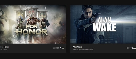 V online obchodu  Epic Games Store si můžete zcela zdarma pořídit dvě skvělé hry - For Honor a Alan Wake.