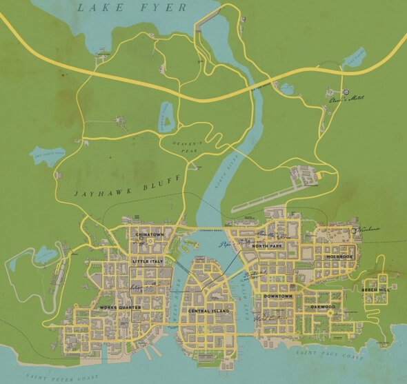 Mafia Definitive Edition - mapa