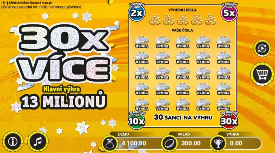 Stírejte online losy u Maxa s bonusem.