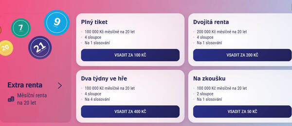 Extra Renta výsledky kontrola tiketu