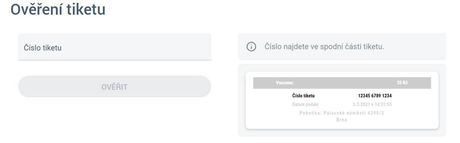 Korunka výsledky kontrola tiketu