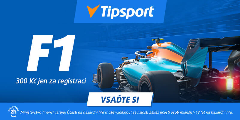 Vsaďte si na F1 s bonusem za registraci u Tipsportu