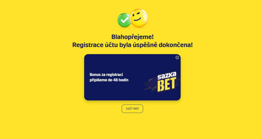 Registrace Sazkabet účet bonus