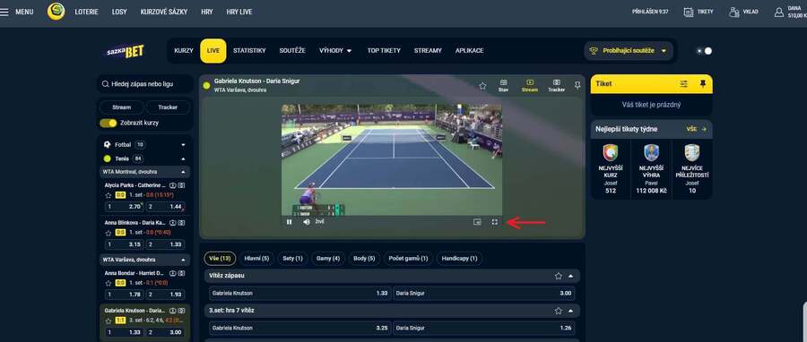 Live stream náhled