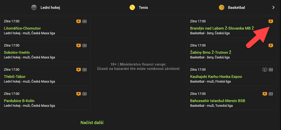 Chance ŽBL online