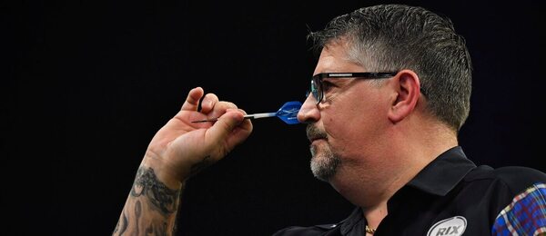 Gary Anderson v semifinále turnaje PDC Grand Slam of Darts 2024