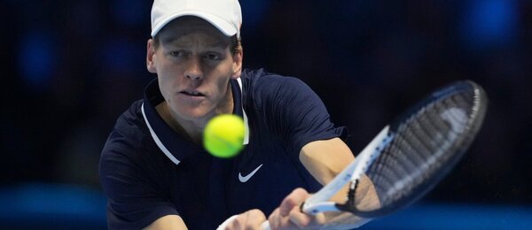Jannik Sinner ve finále turnaje ATP World Tour Finals 2025 v italském Turíně.