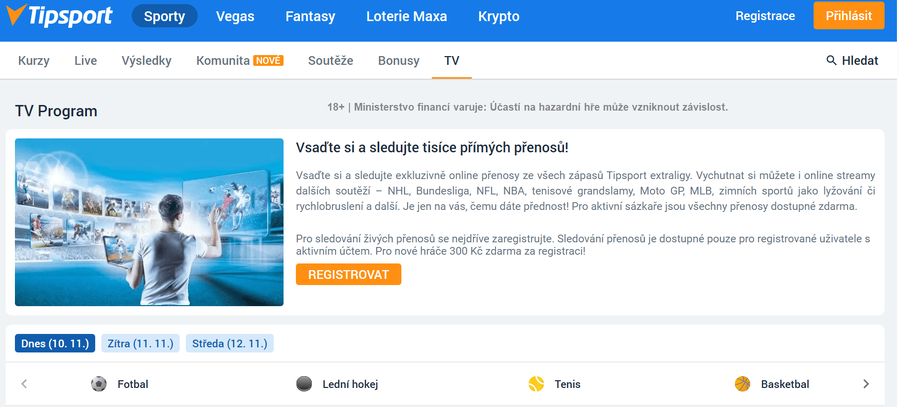 Plážový volejbal online živě