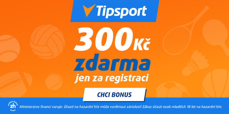 Zaregistrujte se na Tipsport TV a získejte bonus 300 Kč