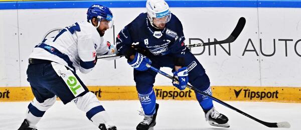 Dušan Žovinec z Kladna a Jakub Flek z Brna v posledním vzájemném zápase