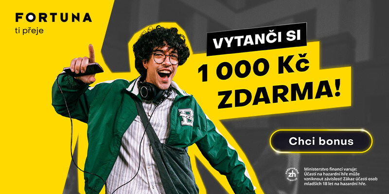 Získejte bonus až 1000 Kč zdarma za registraci a první vklad u Fortuny