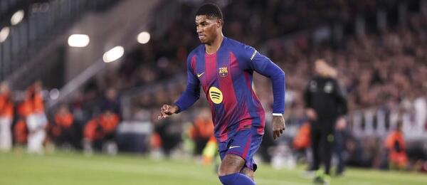 Marcus Rashford z FC Barcelona během 14. kola La Ligy proti Deportivo Alaves