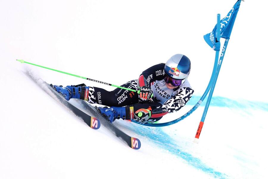 Alice Robinsonová během obřího slalomu v Copper Mountain