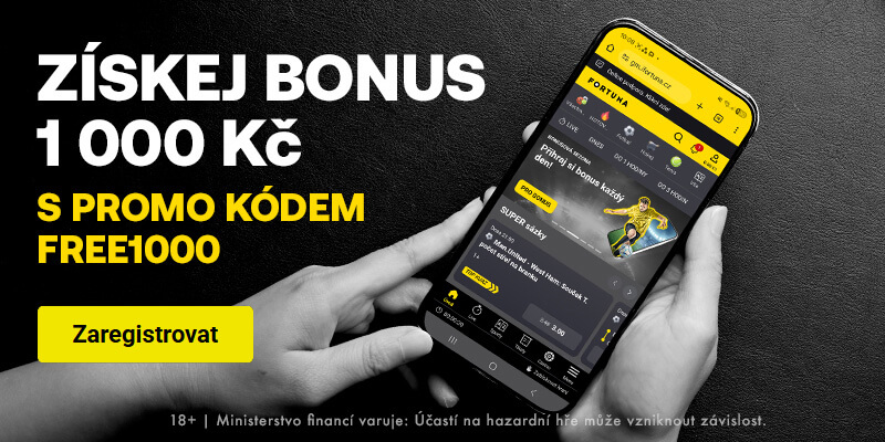 Získejte bonus u Fortuny 1.000 Kč