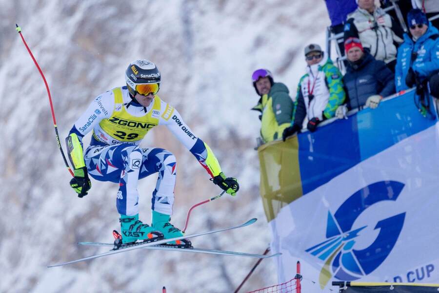 Jan Zabystřan v&nbsp;pátečním závodě Super-G ve Val Gardeně