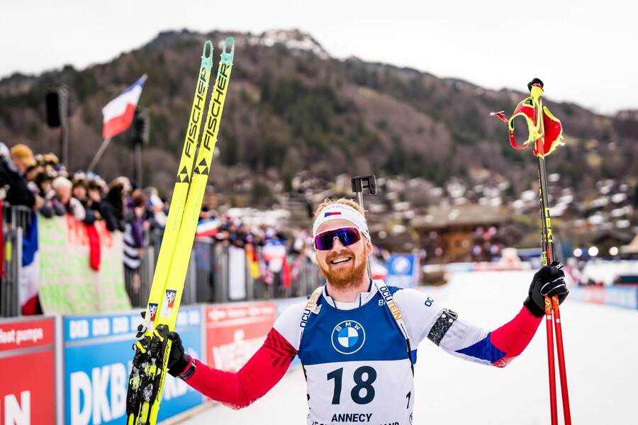 Vítězslav Hornig má před stíhacím závodem ve SP v&nbsp;Annecy nejlepší výchozí pozici