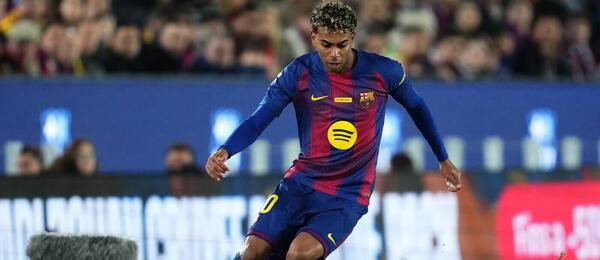 Lamine Yamal z FC Barcelona během utkání La Ligy 2025 na Spotify Camp Nou Stadium v Barceloně