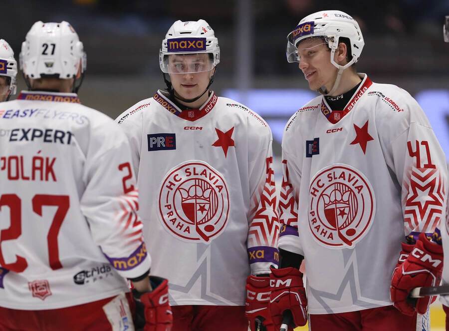 Slavističtí hokejisté Vojtěch Polák, Fabien Kočí a&nbsp;Štěpán Havránek