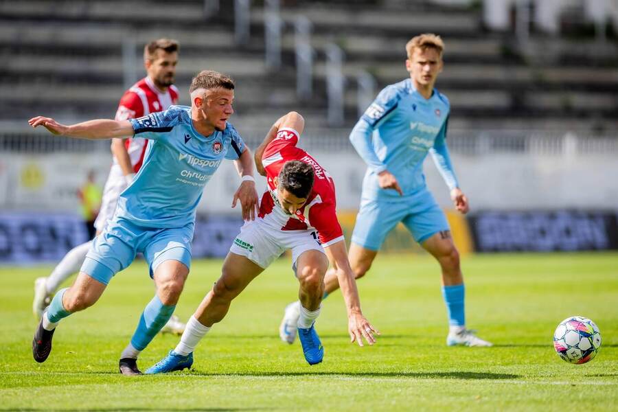 MFK Chrudim při utkání s&nbsp;Viktoria Žižkov během 26. kola Chance národní liga